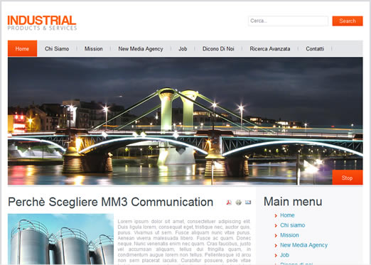 siti web standard con template per aziende industriali - MM3 Communication